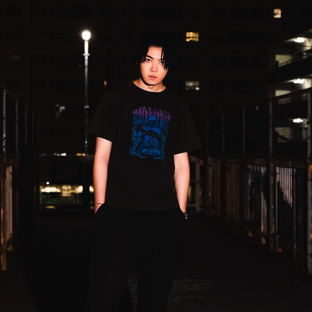 SPYGEA with mellow  GATE KEEPER T-SHIRT / Black