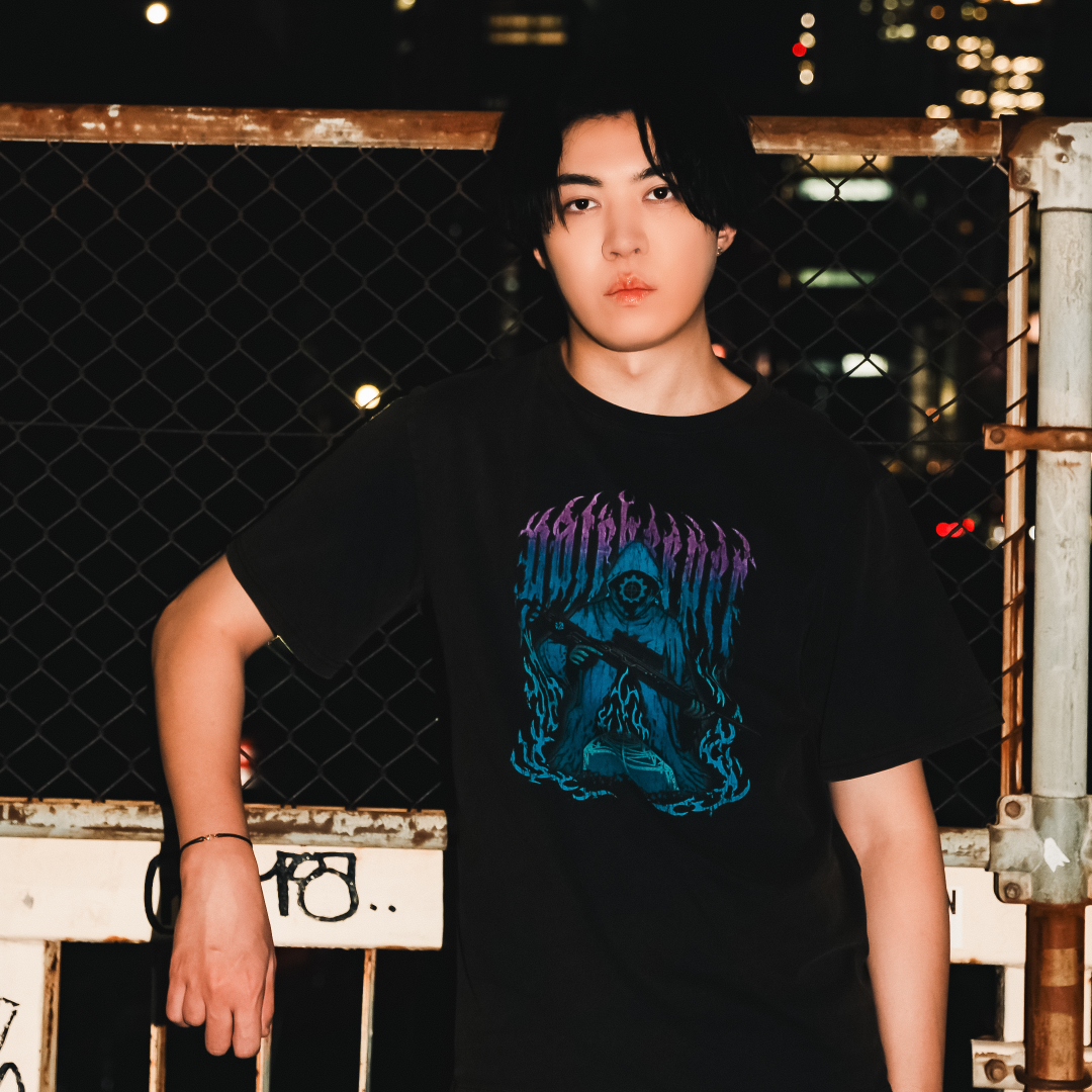 SPYGEA with mellow  GATE KEEPER T-SHIRT / Black