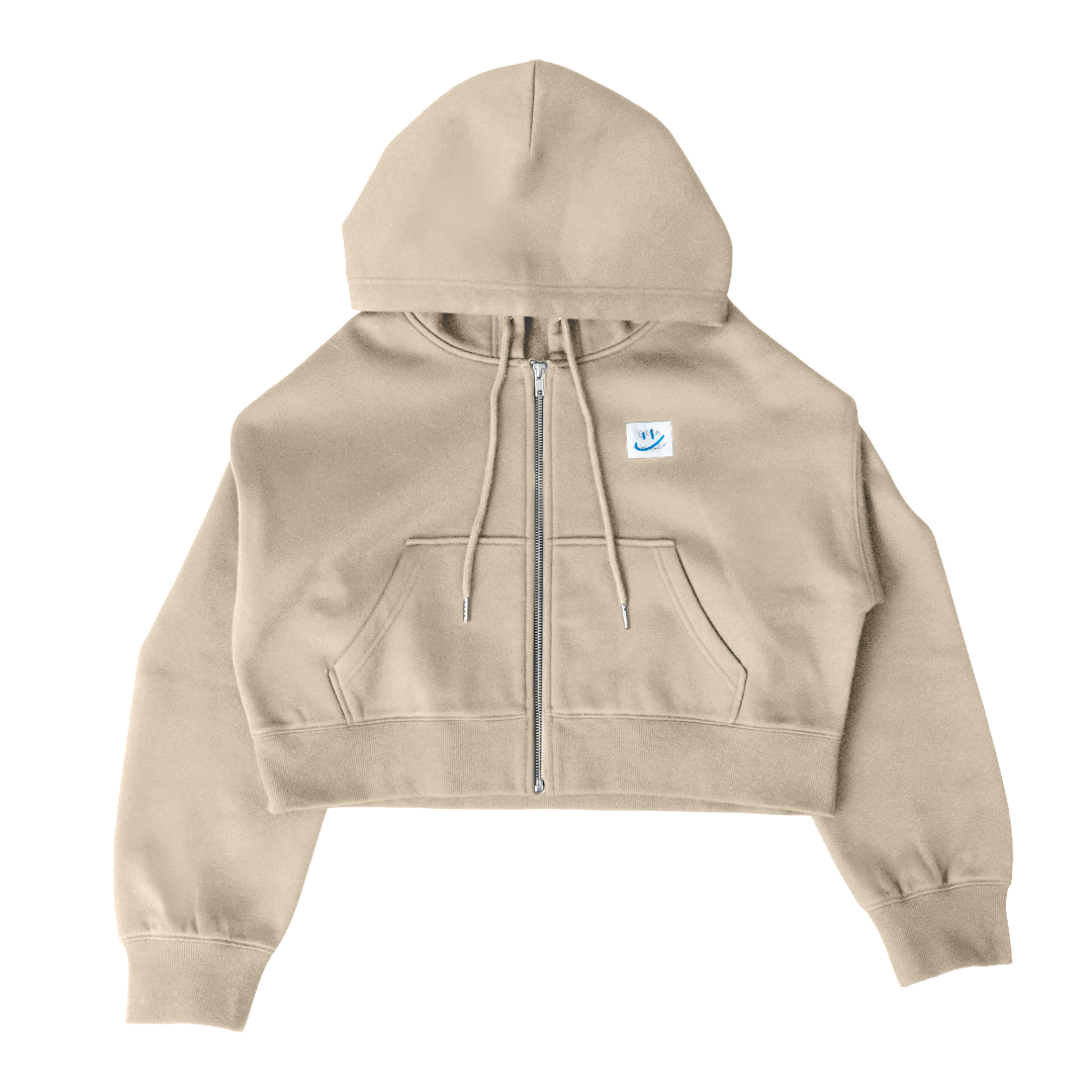 EXAM with mellow 2025 CROPPED ZIP HOODIE