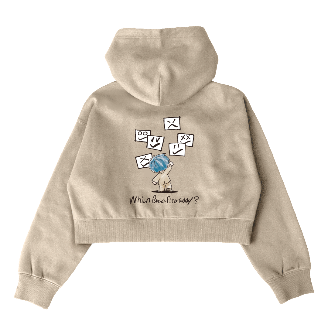 EXAM with mellow 2025 CROPPED ZIP HOODIE