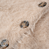 EXAM with mellow 2025 SHAGGY KNIT CARDIGAN / Mocha