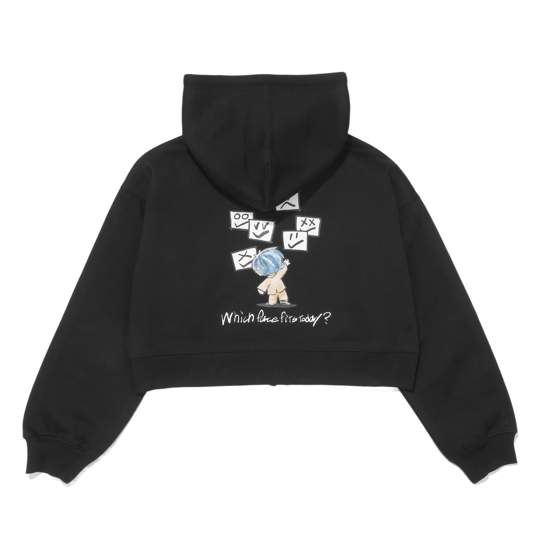 EXAM with mellow 2025 CROPPED ZIP HOODIE