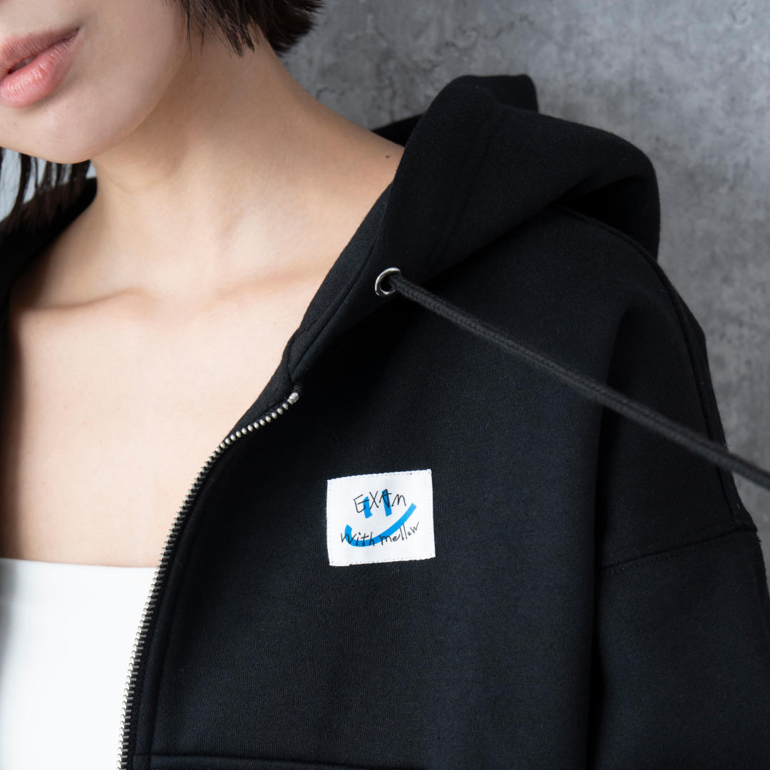 EXAM with mellow 2025 CROPPED ZIP HOODIE