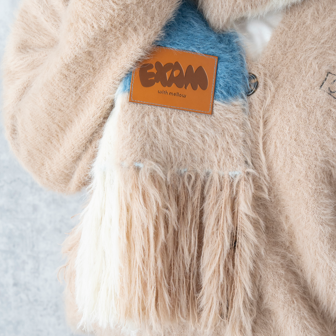 EXAM with mellow 2025 SHAGGY KNIT MUFFLER