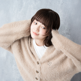 EXAM with mellow 2025 SHAGGY KNIT CARDIGAN / Mocha