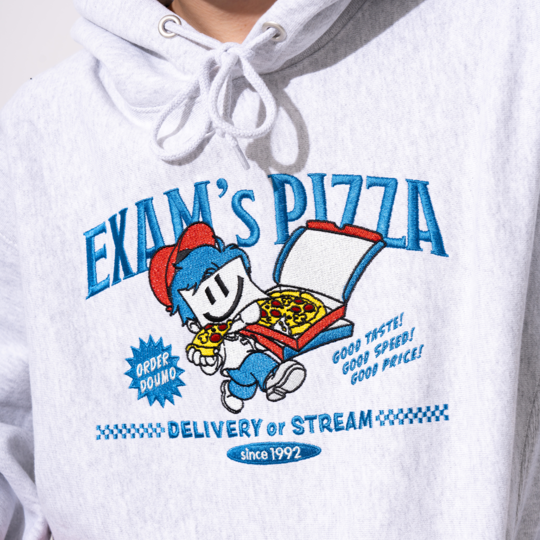 トップス EXAM's PIZZA DELIVERY HOODIE with mellow EXAM's PIZZA DELIVERY HOODIE – with mellow Store