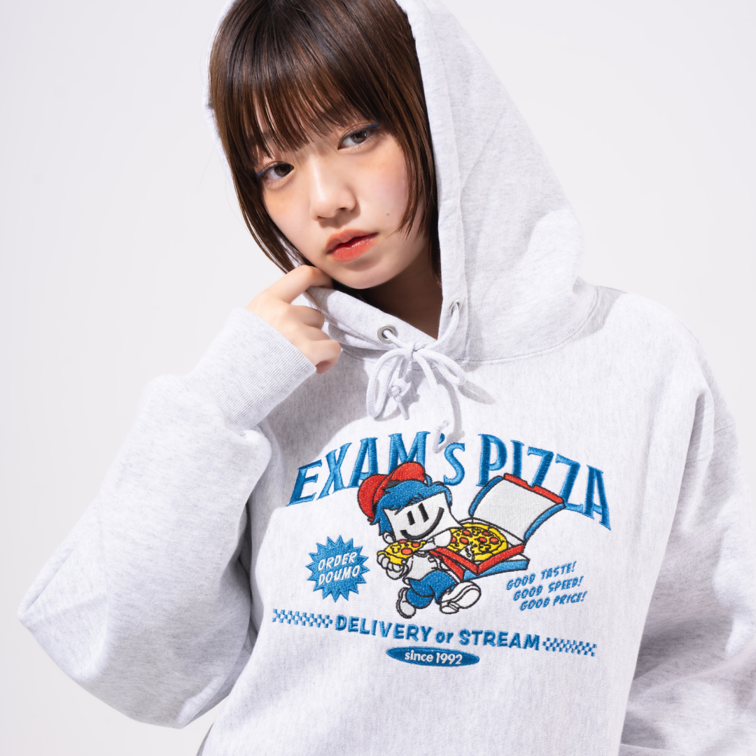 トップス EXAM's PIZZA DELIVERY HOODIE with mellow EXAM's PIZZA DELIVERY HOODIE – with mellow Store