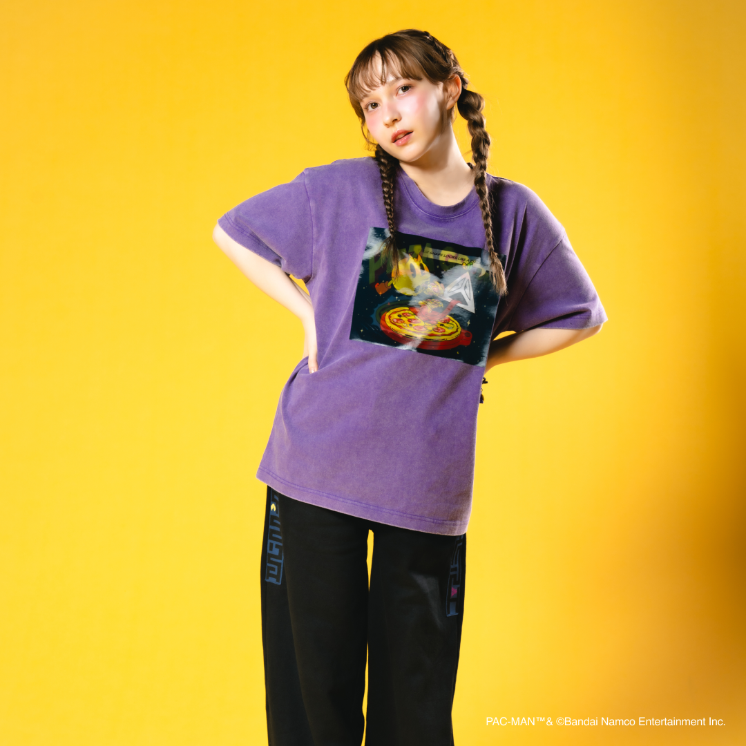.ENDRECHERI. PAC-MAN PIZZA GROOVE Tシャツ PIZZA GROOVE T-SHIRT / Purple – with mellow Store